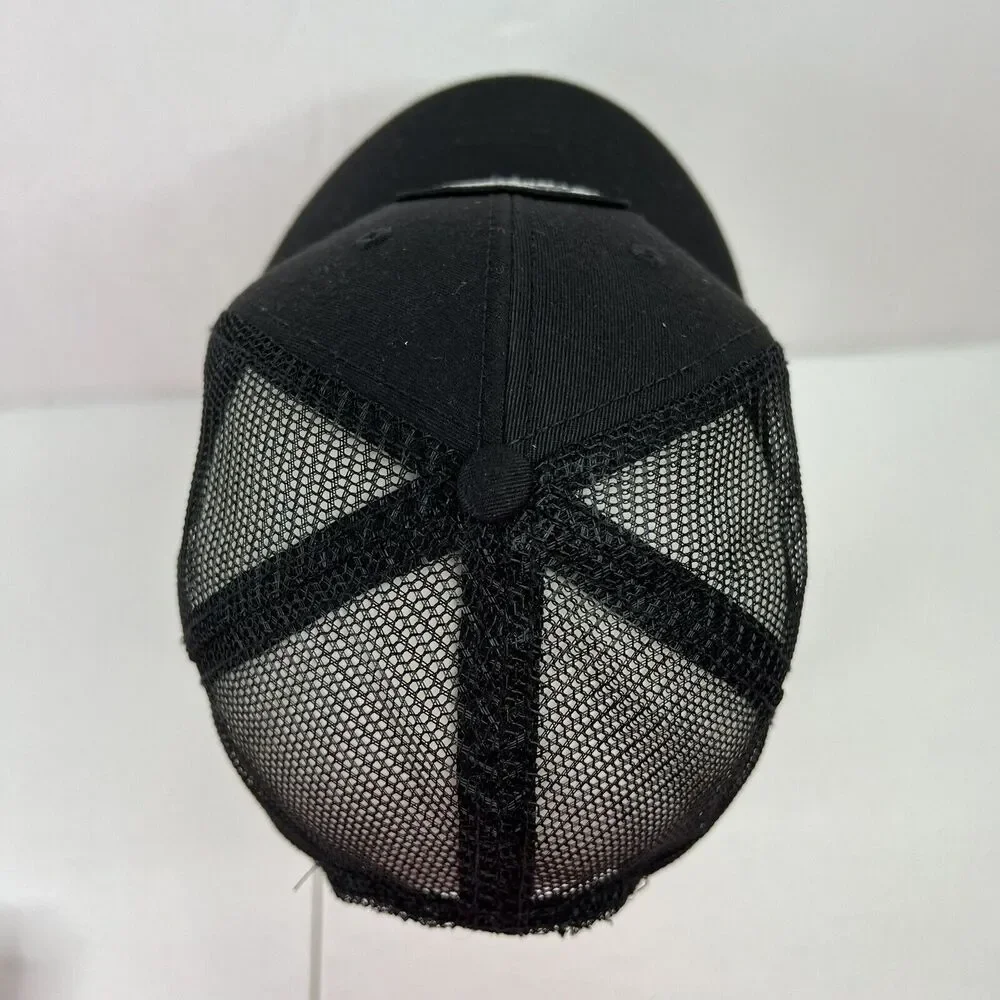 The‎ North Face Mens Hat Cap Trucker Patch Logo Black SnapBack Mesh Back OS